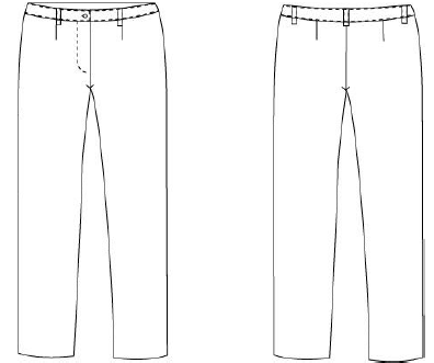 PANTALONE DONNA SENZA TASCHE

