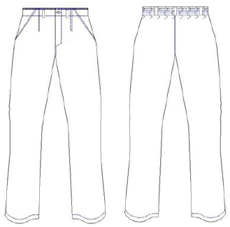 PANTALON SARGA BLANCA BOLSILLOS