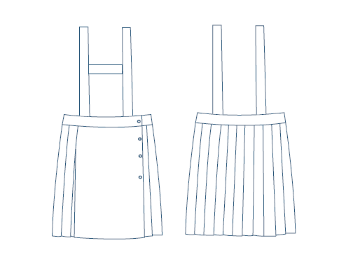 PLEATED PINAFORE DRESS
