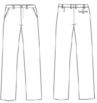 PANTALON HOMBRE SIN PINZAS PLANA POLIESTER