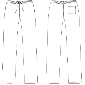 PANTALONE CUCINA UNISEX ELASTICO+CORDINO ESTERNO
