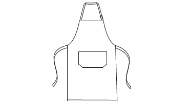 DELANTAL ESTAMPADO HEBILLA 95X75 CM