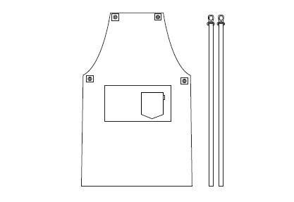 GREMBIULE CON PETTORINA GOBI 74X80 CM
