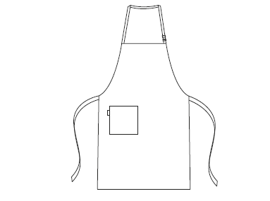 DELANTAL CON PETO SIRIO 78X66 CM