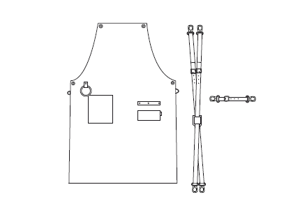 COLORADO BIB APRON 75X80 CM