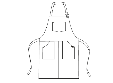DELANTAL CON PETO JUHA 68X77 CM
