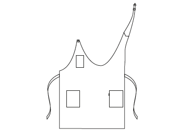 AVENTAL CRUZADO 86x91 CM
