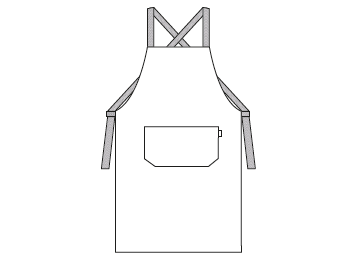 GREMBIULE CON PETTORINA GOURMET CON STAMPA 92X75 CM
