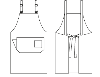 GREMBIULE CON PETTORINA TELA 86X77 CM
