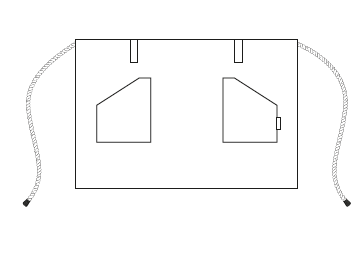 GREMBIULE SENZA PETTORINA TELA STRISCE 45X68 CM
