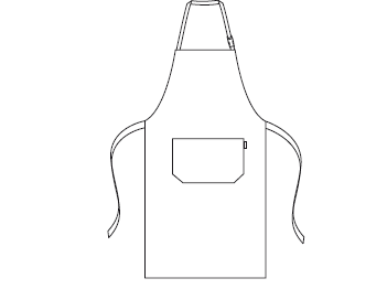 GREMBIULE CON PETTORINA CON STAMPA  TESSUTO RICICLATO80X68 CM
