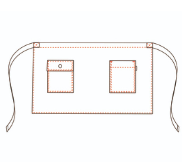 DELANTAL CORTO BEIGE 40X68 CM