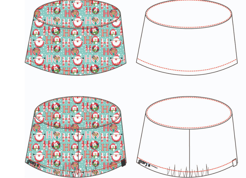 GORRO CIRURGIÃO ELÁSTICO NATAL SANTAS