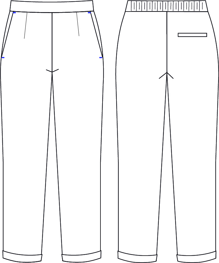 TROUSERS WOMAN BAMBULA TURN-UPS BOTTOM
