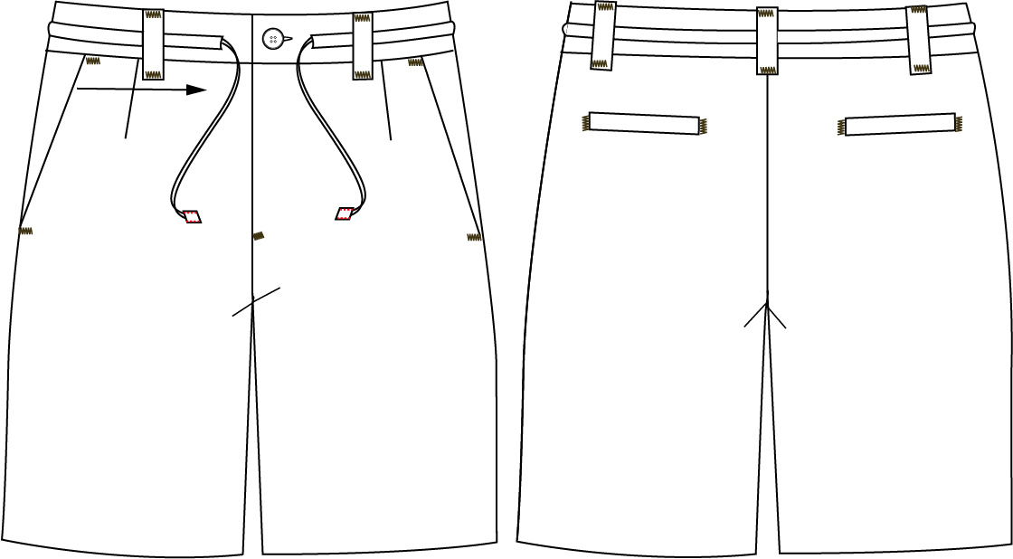 BERMUDA HOMEM ACABAMENTOS EM COURO
