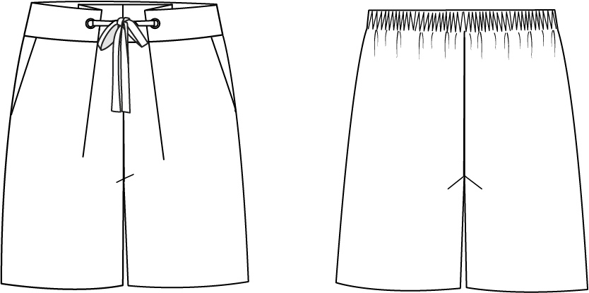 BERMUDA FEMME OEILLETS CEINTURE
