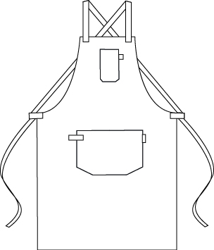 GREMBIULE PETTORINA STAMPA FLOREALE 88X74 CM