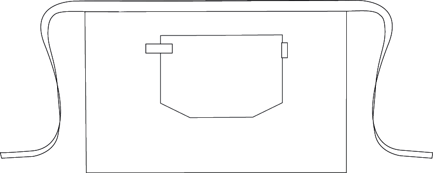 DELANTAL CORTO ESTAMPADO FLORES 50X74 CM
