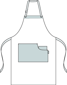 TABLIER BAVETTE BICOLOR 88X74 CM
