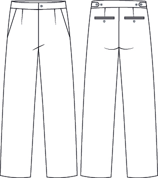 TROUSERS MEN'S WITH EXTENDED WAISTBAND