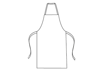 GREMBIULE PLASTIFICATO ALTE TEMPERATURE 90X75 CM
