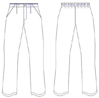 TROUSERS SANITARY TWILL COLOURS BASICS  POCKETS
