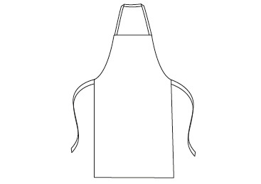 GREMBIULE PETTORINA E BRETELLE DI COTONE 90X75 CM
