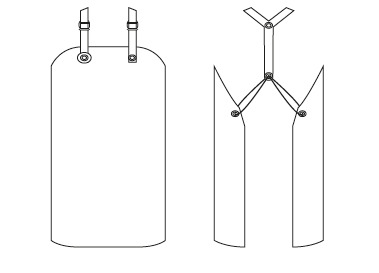APRON WITH BIB POLYURETHANE ANDREW 115X90 CM
