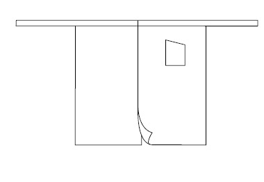 APRON FRENCH OPEN TWILL POLYESTER 90X110 CM
