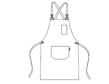 DELANTAL CON PETO MONTE 74X67 CM