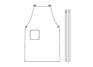APRON WITH BIB ARABIA 74X70 CM
