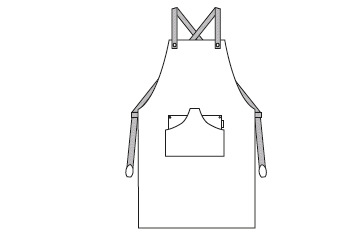 GREMBIULE CON PETTORINA TWILL RUSTICA 87X74 CM
