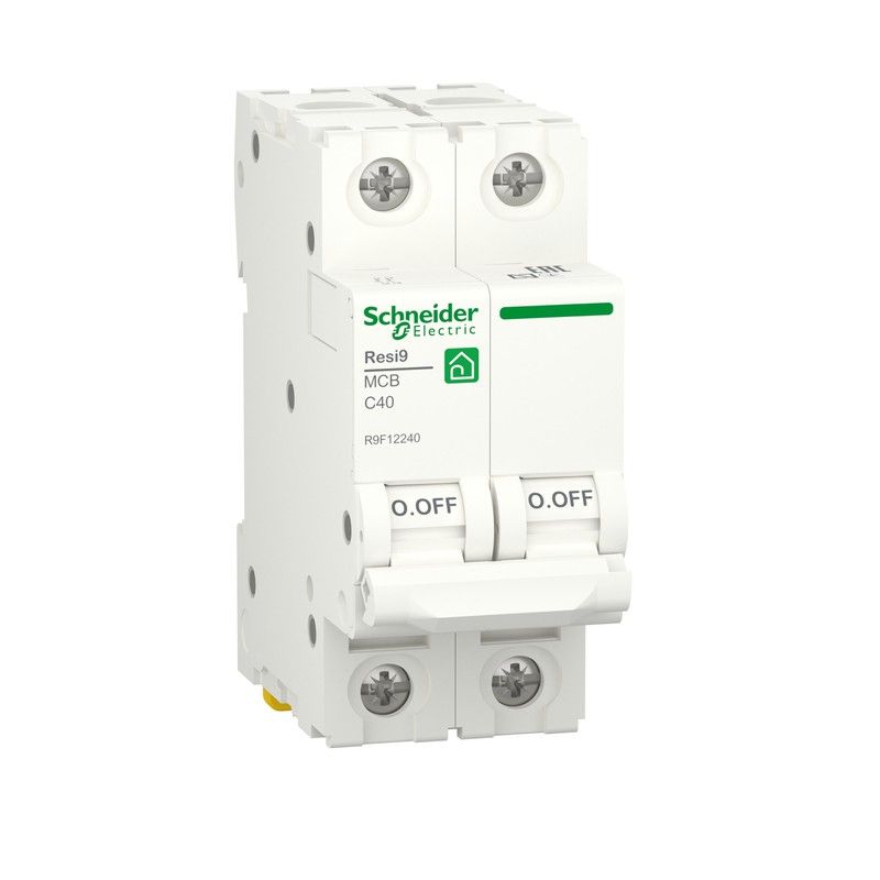 Schneider Electric Acti9 IC60N Interruttore Magnetotermico 2P 40A Curva C - A9F77240, Modulare 4 Passi, 85 Mm