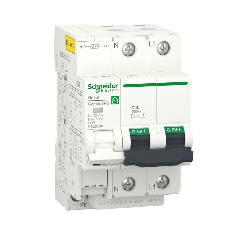 Schneider Electric Resi9 Combi SPU 1PN C 40A Brand Schneider Electric Resi9 Combi SPU 1PN C 40A Brand