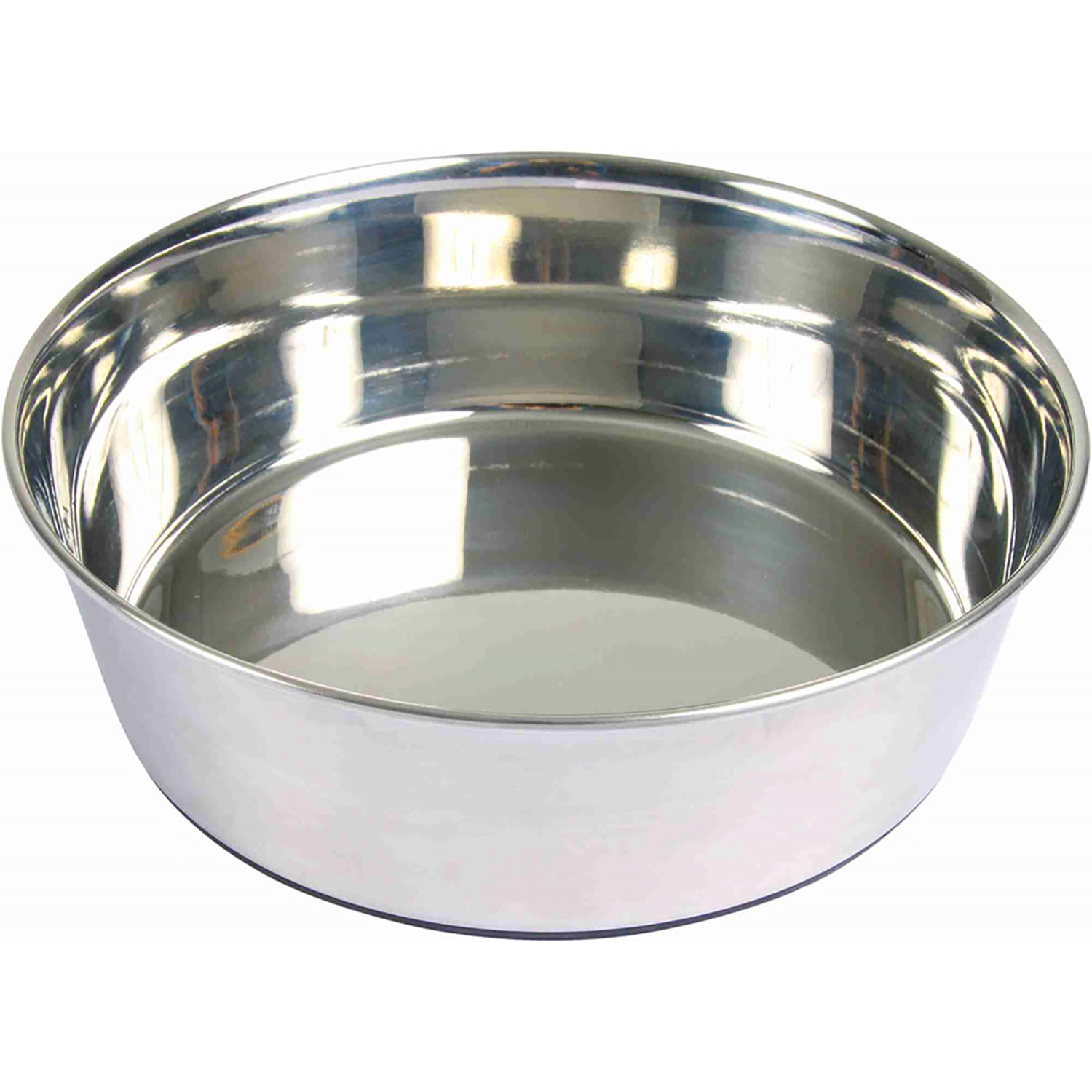 Comedero Acero Inox, Base Caucho 1.0 l, ø17 cm