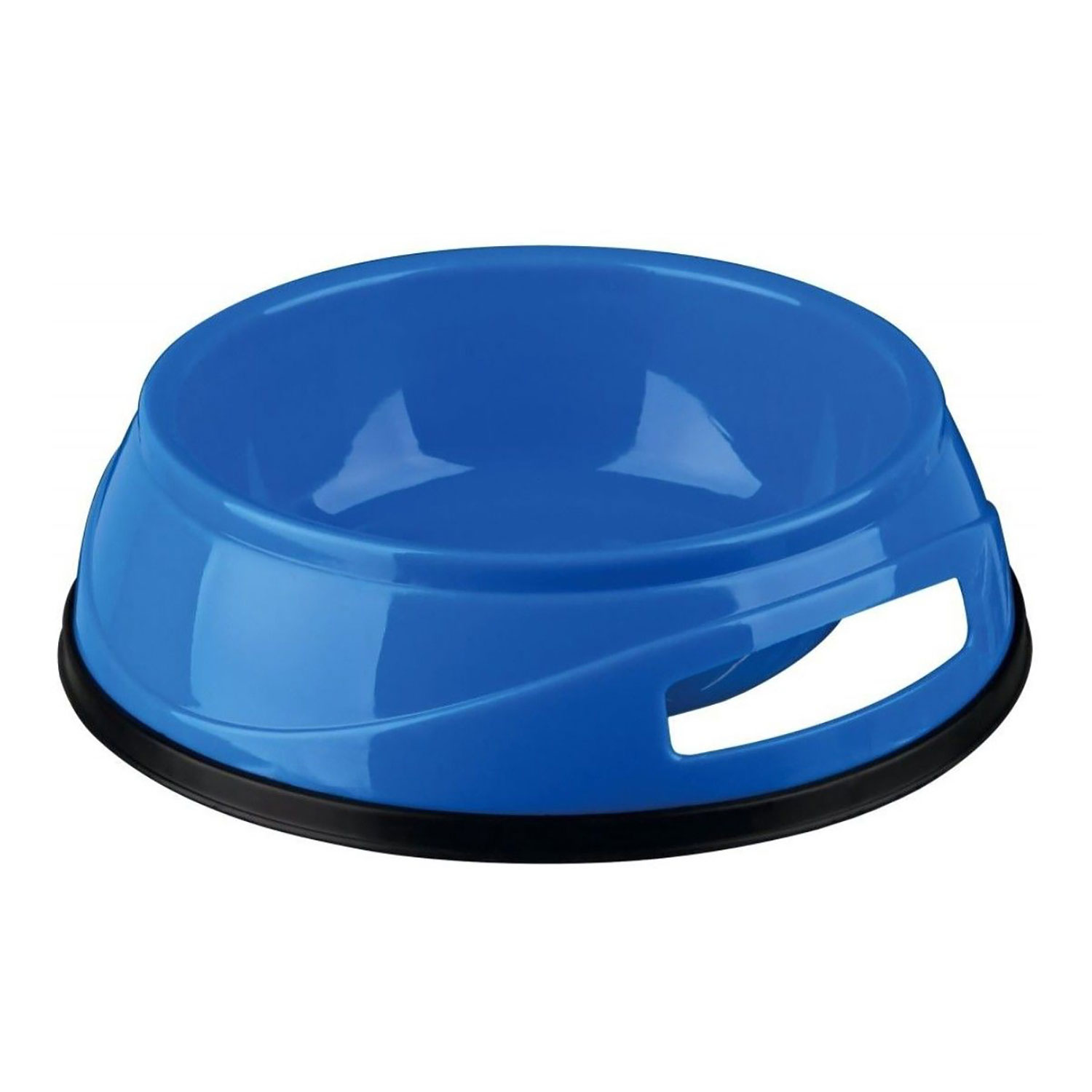 Comedero Plástico Pesado, Anillo Caucho, 0.75l, ø16 cm