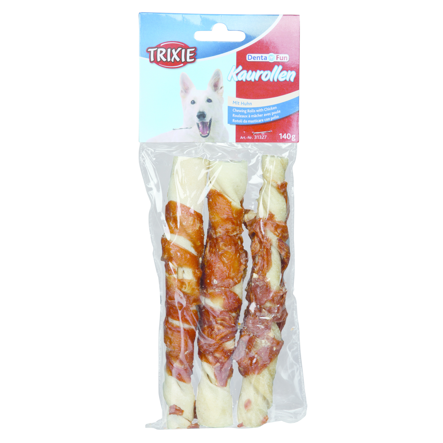 3 Rollitos con Pollo Denta Fun, 17 cm, 140 g