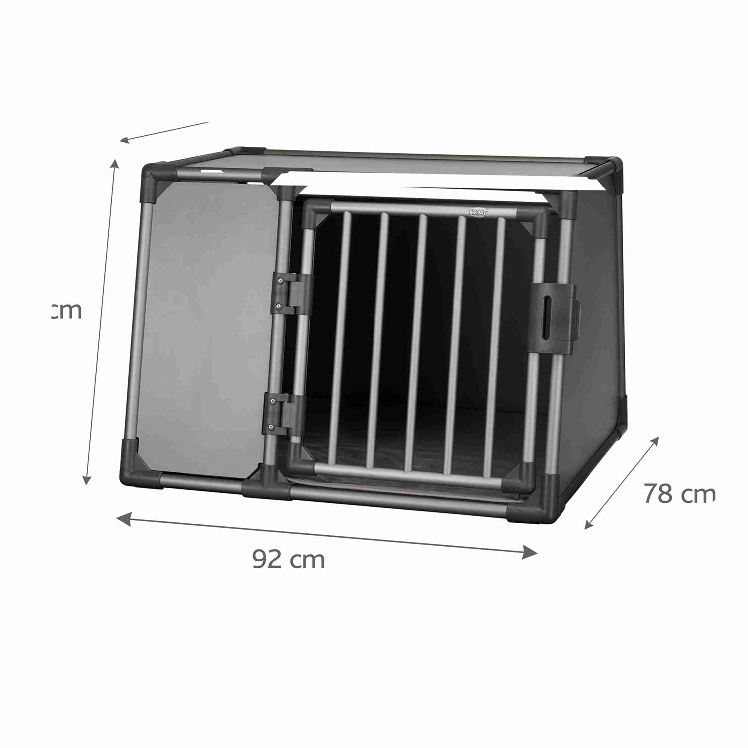 Jaula Transporte, Aluminio, L, 92 × 64 × 78 cm, Grafito