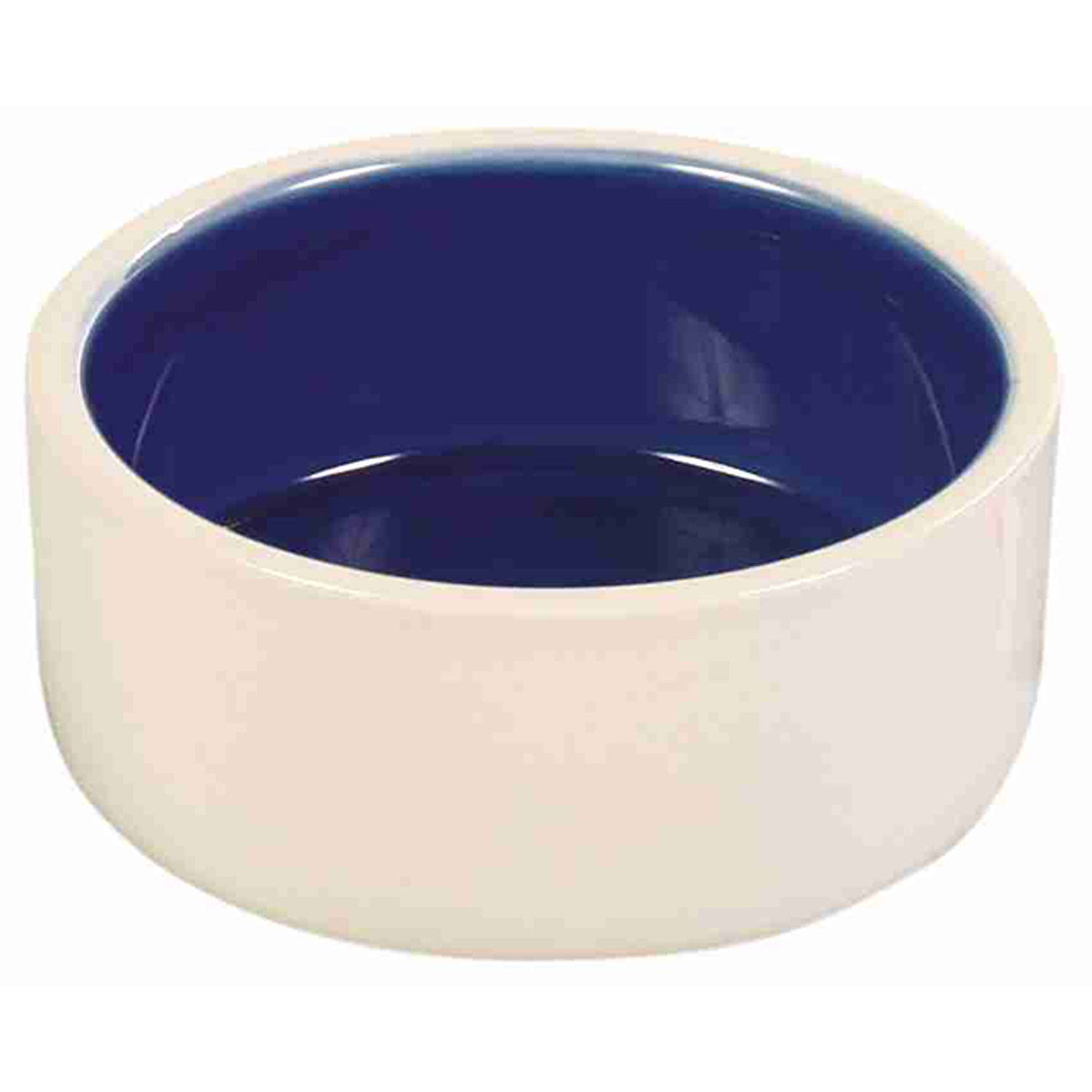 Comedero Cerám., 0.35 l, ø12 cm, Crema-Azul