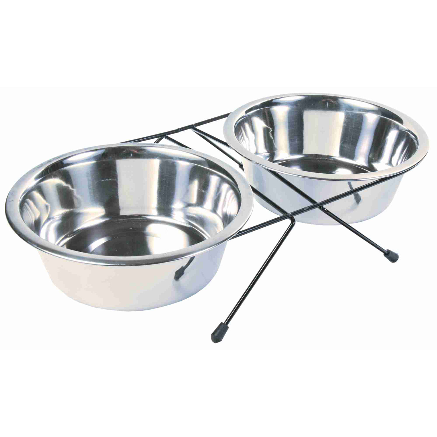 Set Comederos Acero Inox, 2 x 1.8 l, ø21 cm
