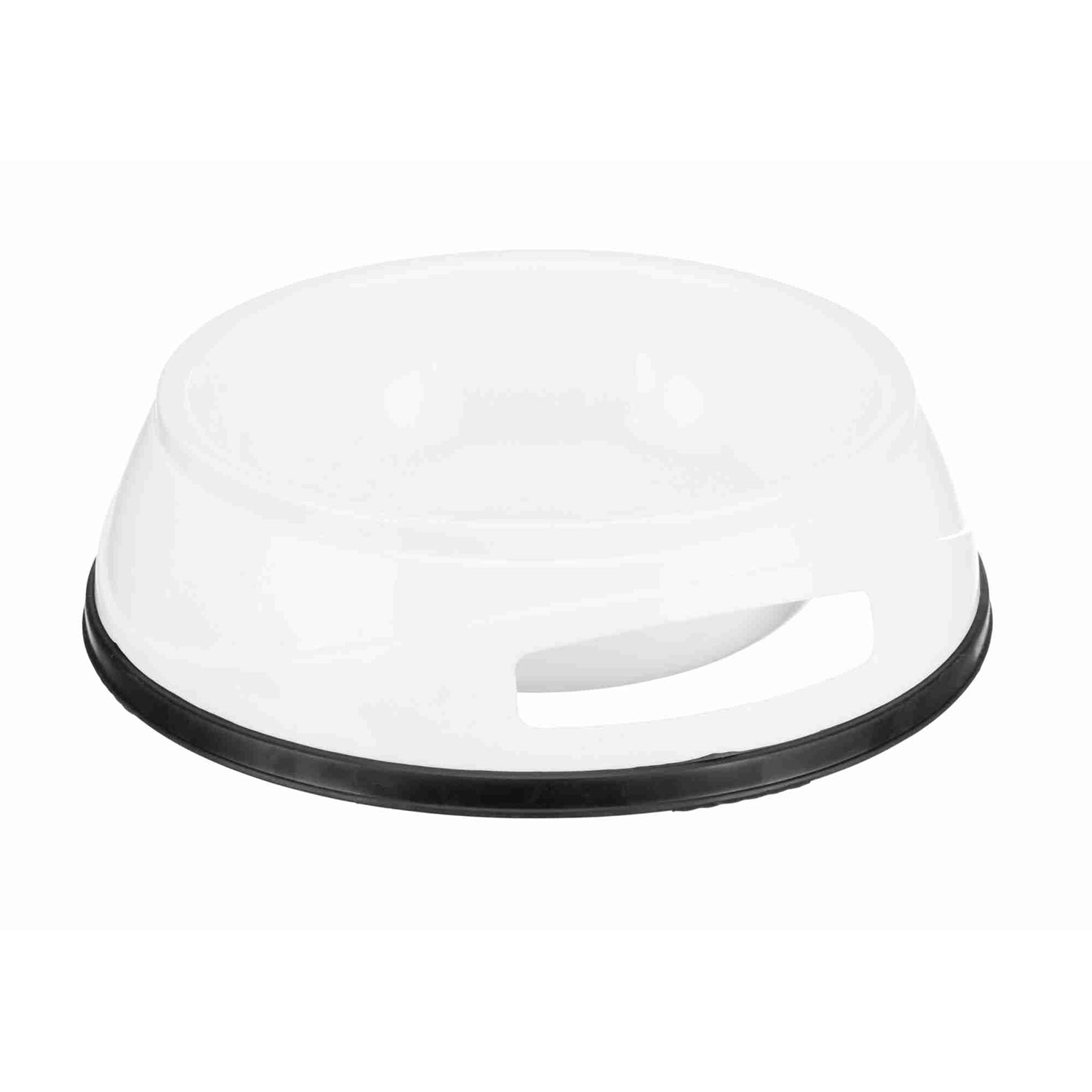 Comedero Plástico Pesado, Anillo Caucho, 0.5l, ø14 cm