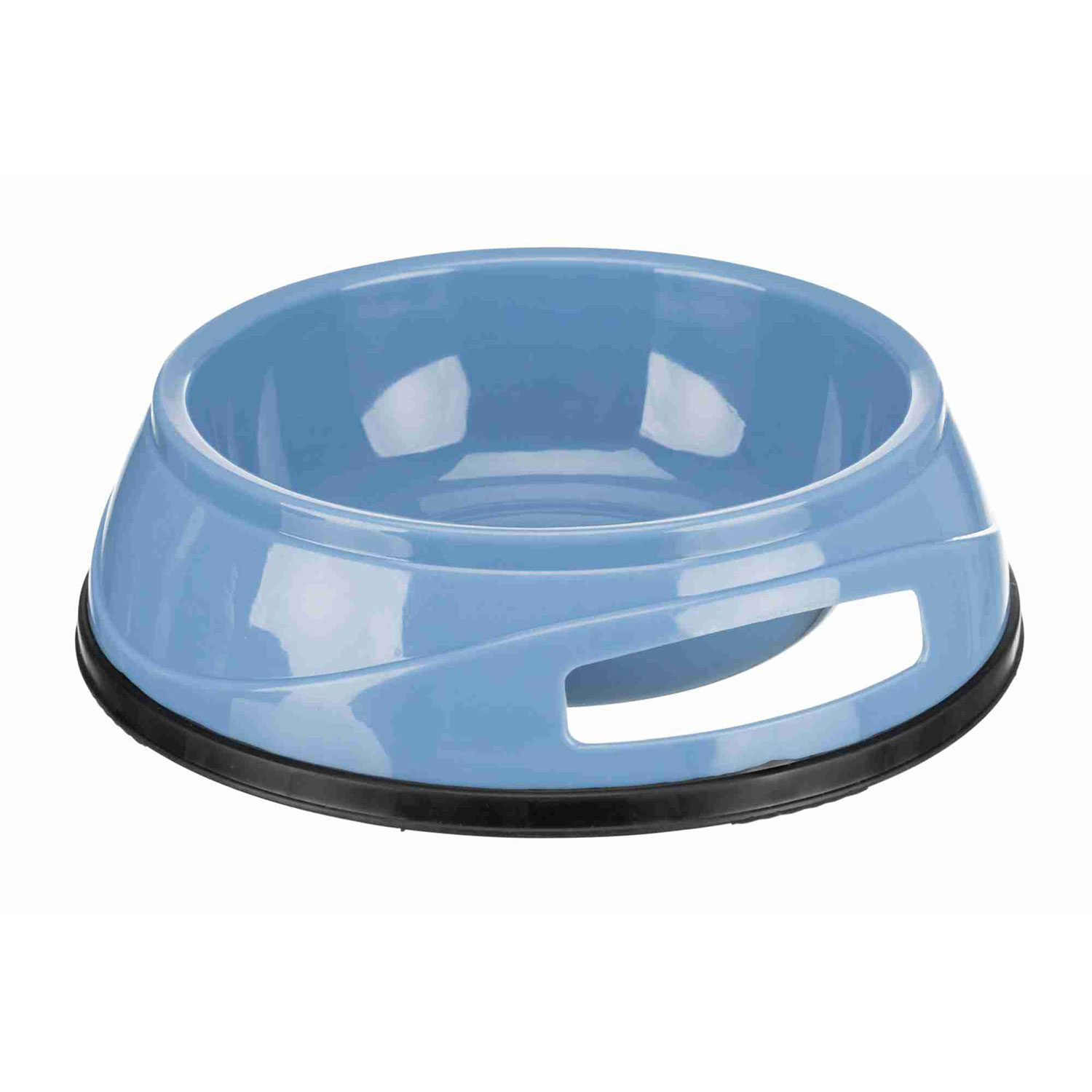 Comedero Plástico Pesado, Anillo Caucho, 0.5l, ø14 cm