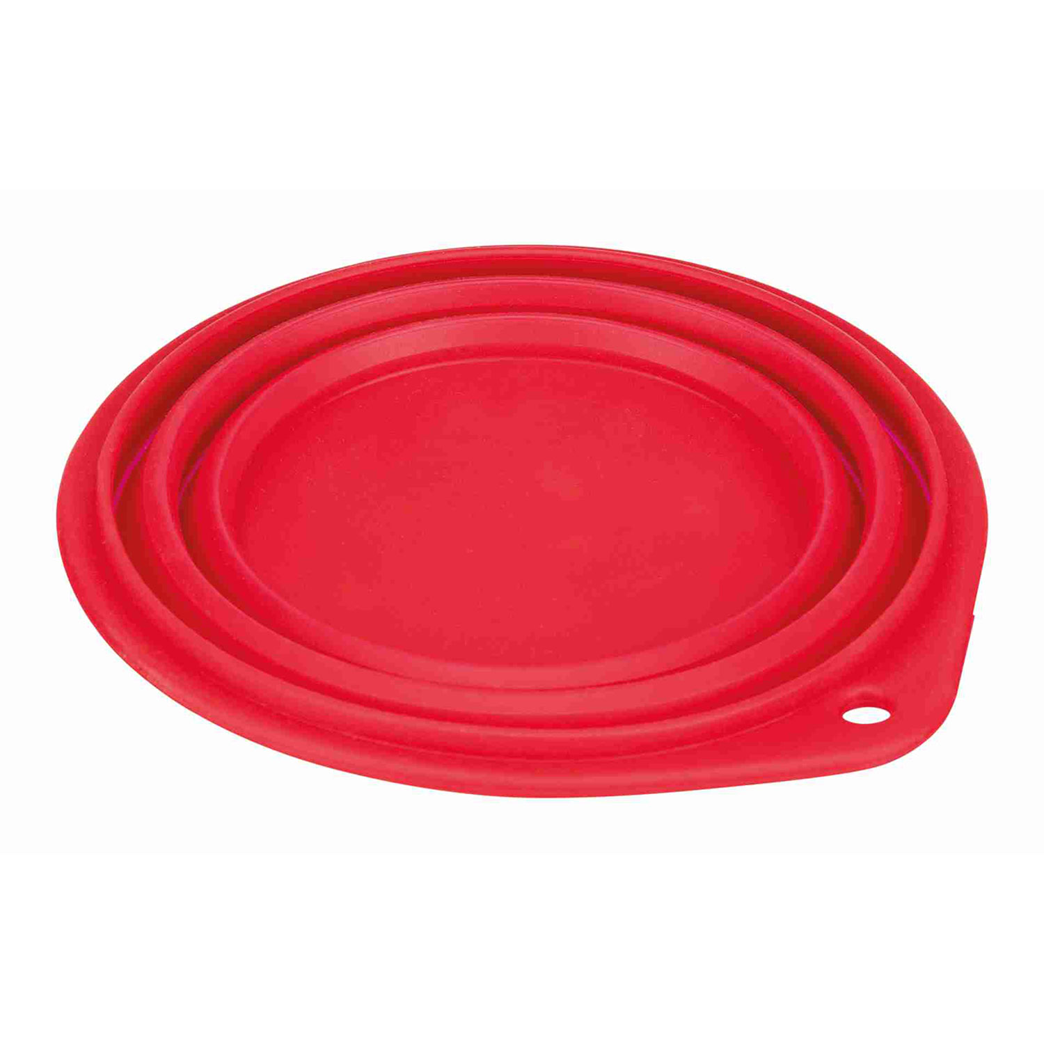 Comedero Viaje, Silicona, Plegable, 0.5 l, ø14 cm, Rojo