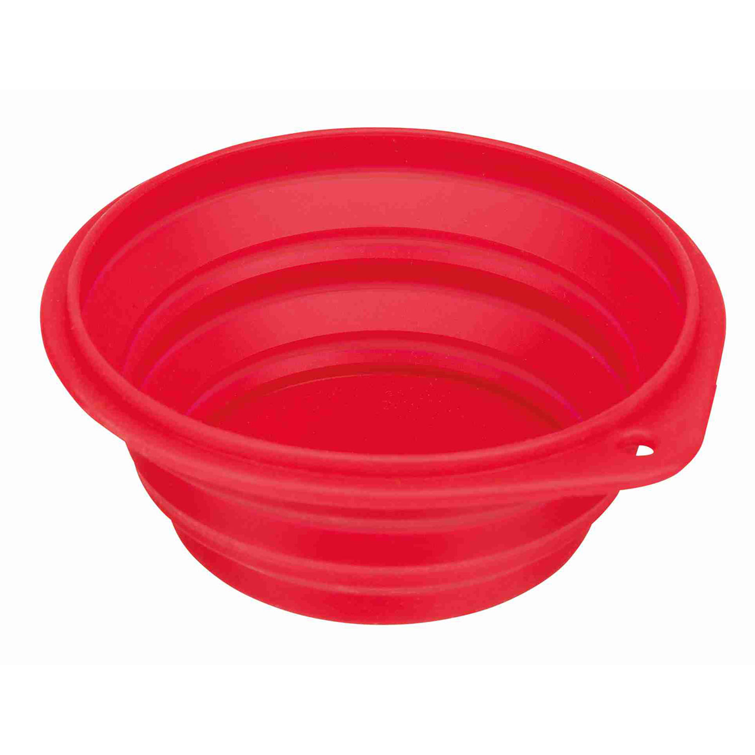 Comedero Viaje, Silicona, Plegable, 0.5 l, ø14 cm, Rojo