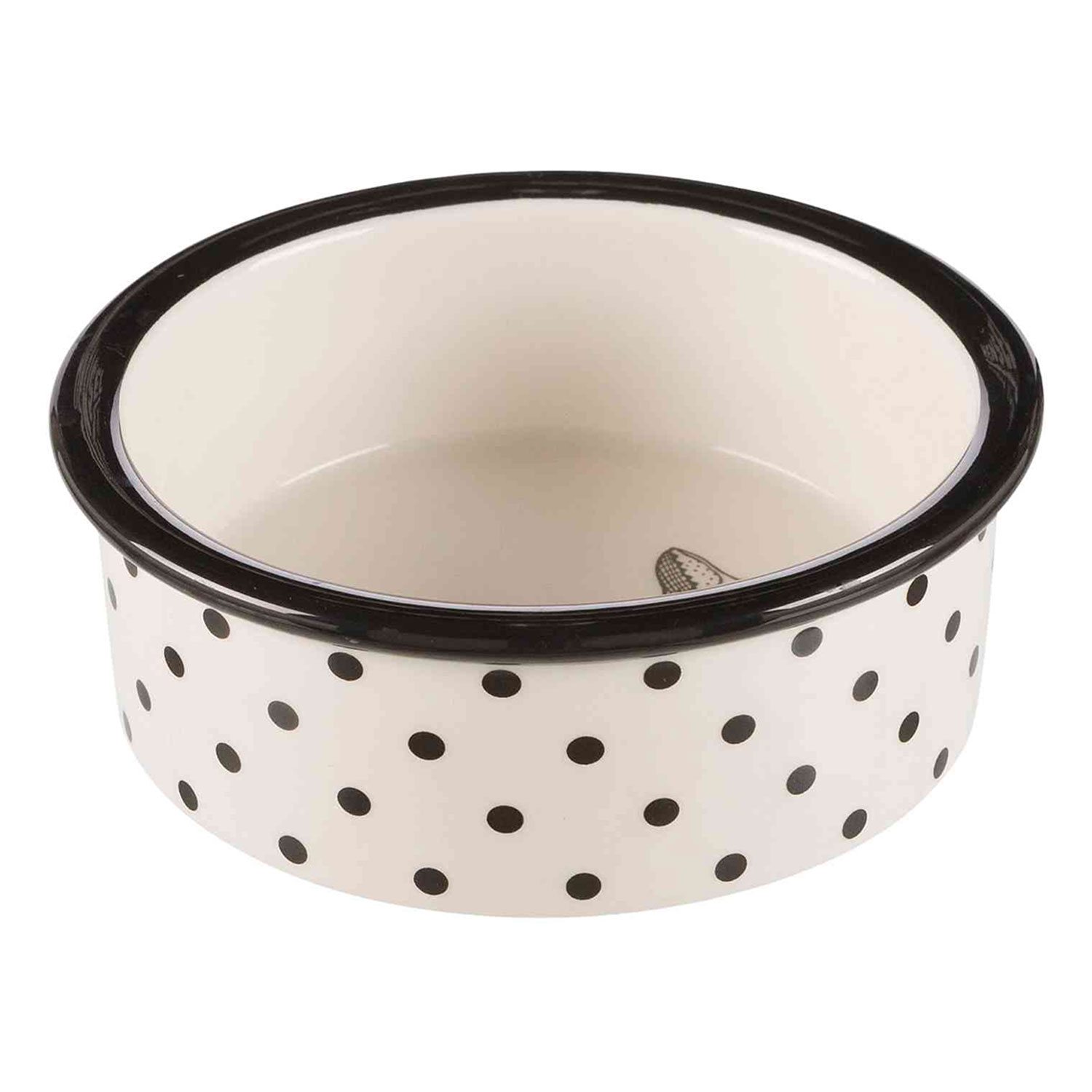 Comedero Cerámico Zentangle, 0.3l/ø12 cm, Blanco-Negro