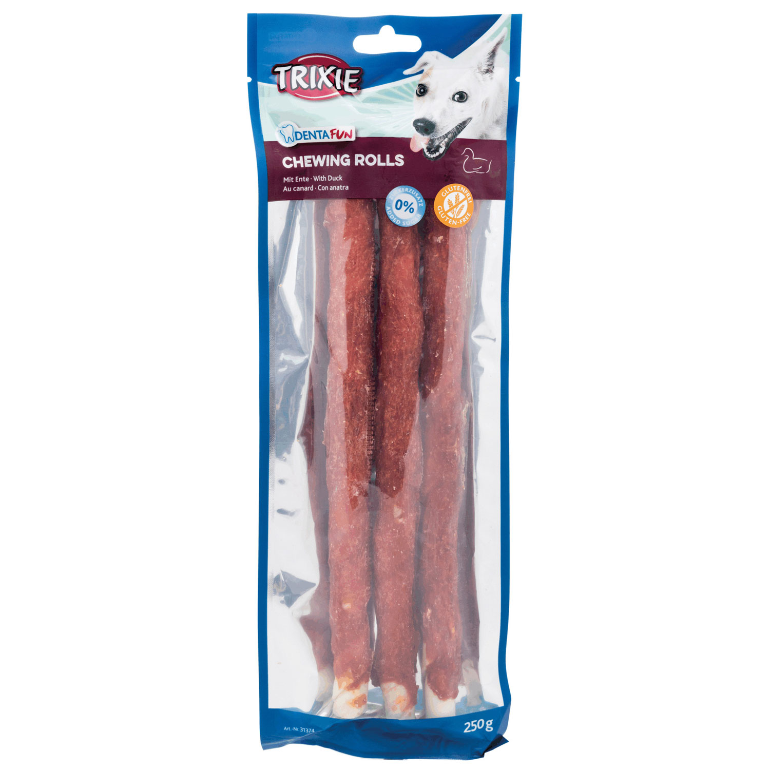 3 Rollitos con Pato Denta Fun, 28 cm, 250 g