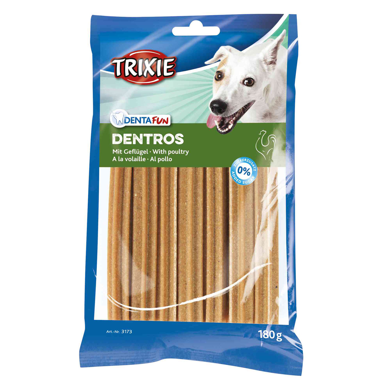 Dentros Denta Fun con Pollo, Light, 7 uds, 180 g