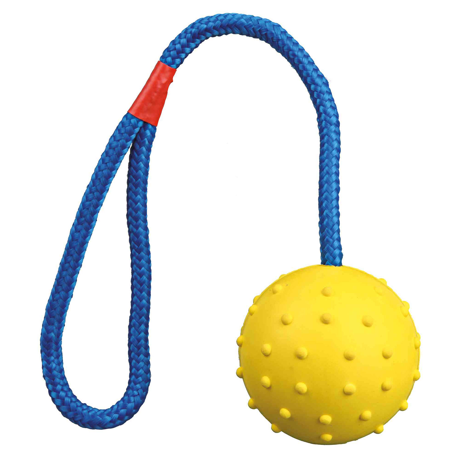 Pelota con Cuerda, Caucho Natural, ø6 cm, 30 cm