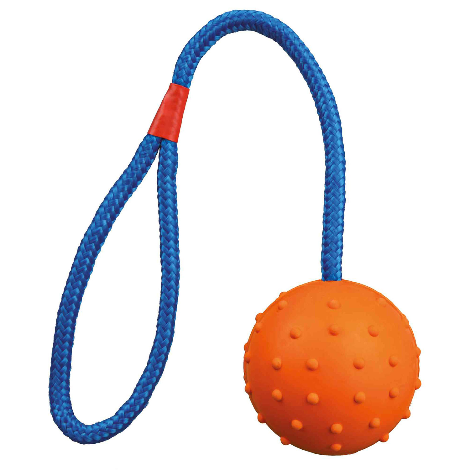 Pelota con Cuerda, Caucho Natural, ø6 cm, 30 cm