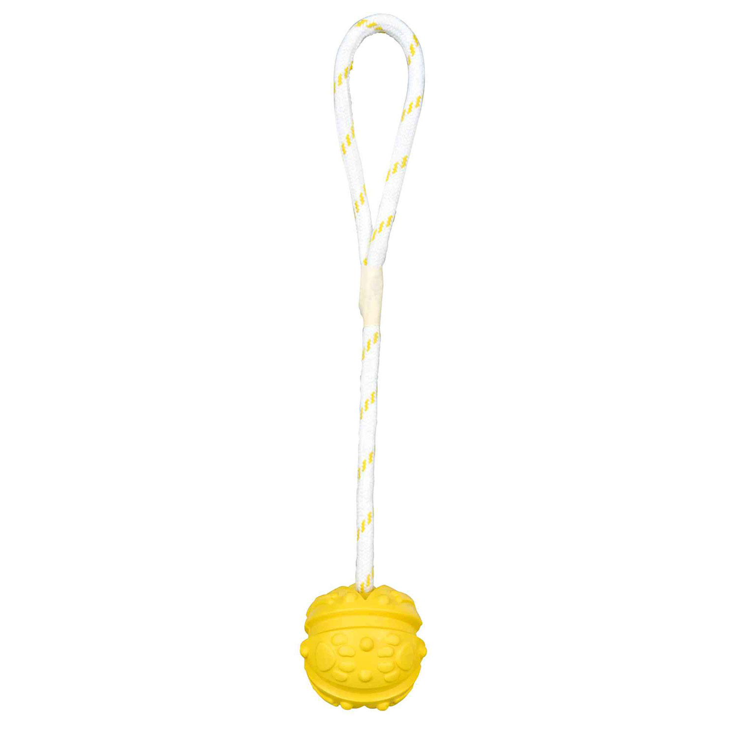Pelota con Cuerda Caucho, Flotante, ø7 cm, 35 cm